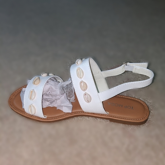 Sea Shell white double strap sandals - Picture 6 of 10